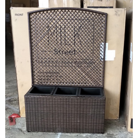 Chậu Trồng Hoa : Bộ 2 Chậu Hoa Hình Chữ Nhật + Lưới Nhựa Dệt 